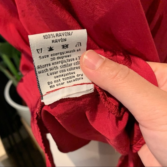 Pepaloves—Red Shirt Peter Pan Collar‎ Cactus Print in the Blink. Sz L - Picture 8 of 15